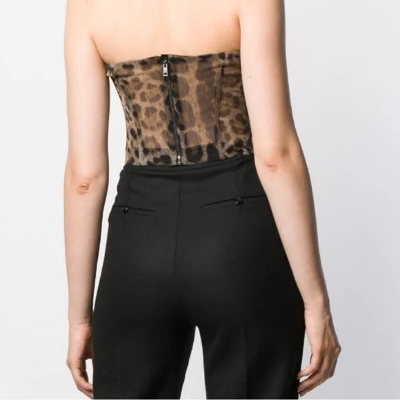 Dolce & Gabbana Leopard Print Bustier - Picture 3 of 4